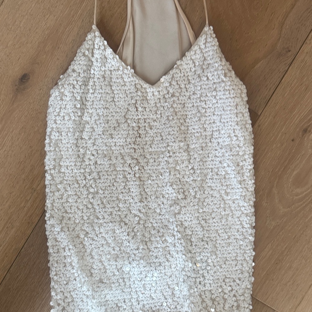 Tibi Cream Halter Top